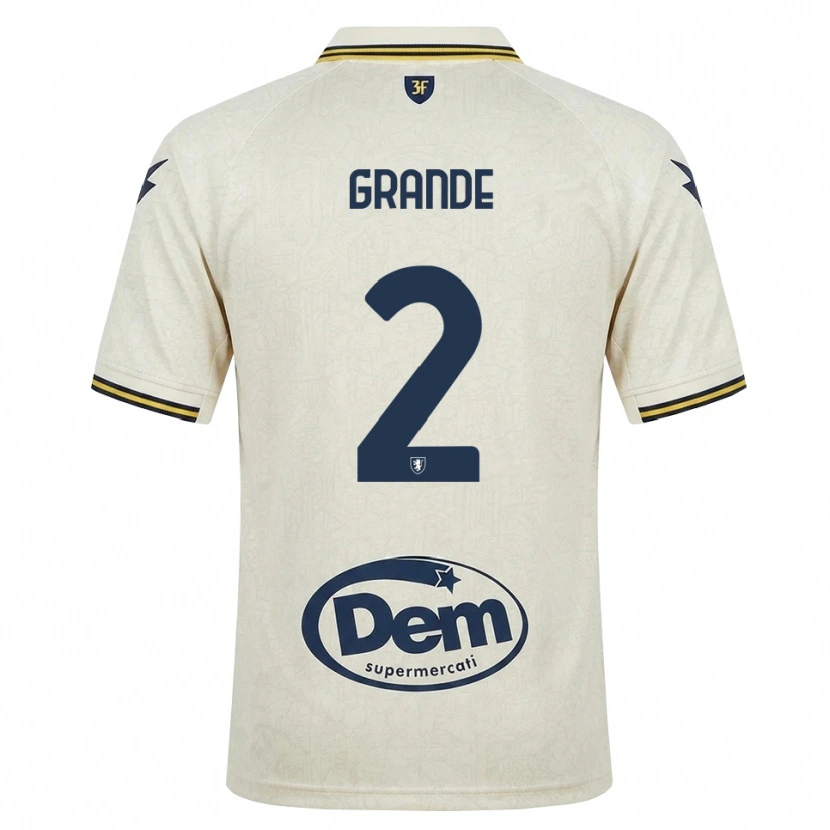 Danxen Hombre Camiseta Alessandro Grande #2 Oldlace Amarillo Negro 2ª Equipación 2026/27 La Camisa