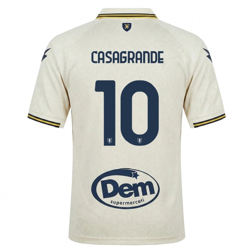 Danxen Hombre Camiseta Gianfilippo Casagrande #10 Oldlace Amarillo Negro 2ª Equipación 2026/27 La Camisa