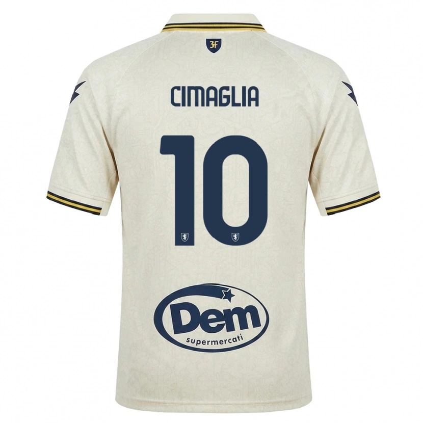Danxen Hombre Camiseta Marco Cimaglia #10 Oldlace Amarillo Negro 2ª Equipación 2026/27 La Camisa