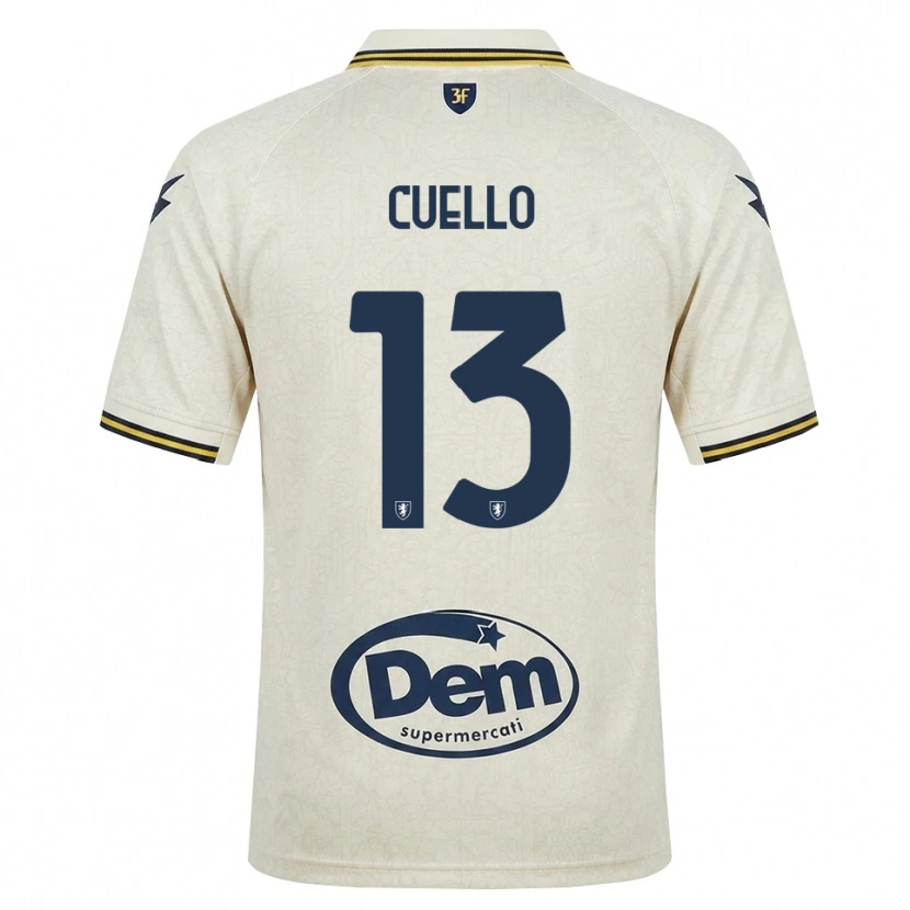Danxen Hombre Camiseta Gabriel Cuello #13 Oldlace Amarillo Negro 2ª Equipación 2026/27 La Camisa