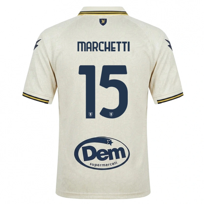 Danxen Hombre Camiseta Matteo Marchetti #15 Oldlace Amarillo Negro 2ª Equipación 2026/27 La Camisa