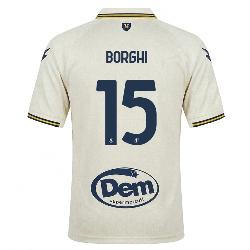 Danxen Hombre Camiseta Giordano Borghi #15 Oldlace Amarillo Negro 2ª Equipación 2026/27 La Camisa