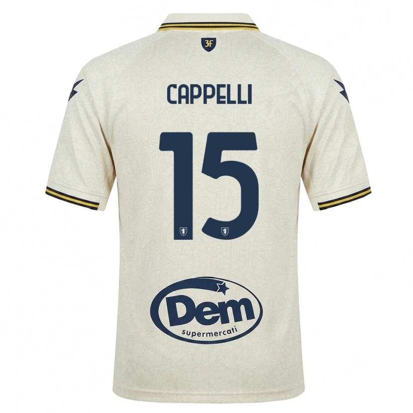 Danxen Hombre Camiseta Rocco Cappelli #15 Oldlace Amarillo Negro 2ª Equipación 2026/27 La Camisa