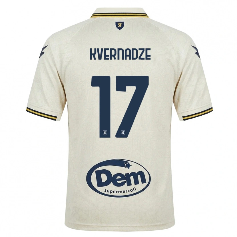 Danxen Hombre Camiseta Giorgi Kvernadze #17 Oldlace Amarillo Negro 2ª Equipación 2026/27 La Camisa