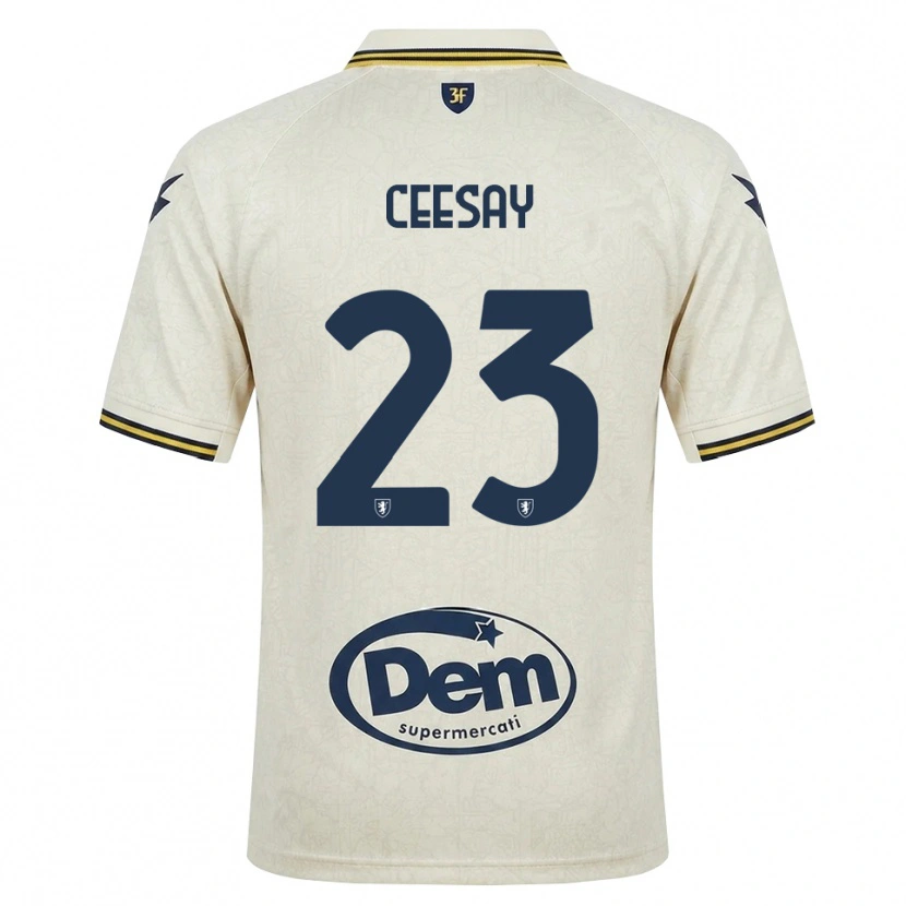 Danxen Hombre Camiseta Abubacar Ceesay #23 Oldlace Amarillo Negro 2ª Equipación 2026/27 La Camisa