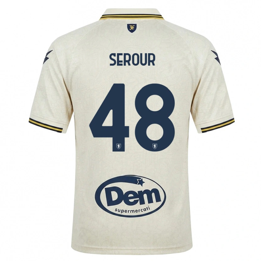 Danxen Hombre Camiseta Mohamed Serour #48 Oldlace Amarillo Negro 2ª Equipación 2026/27 La Camisa