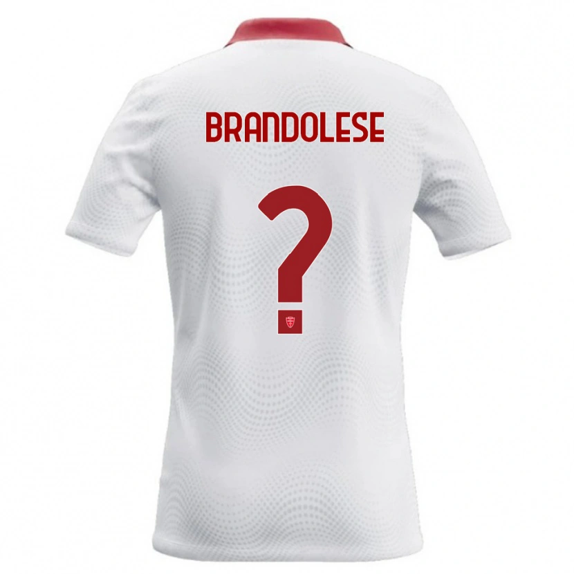 Danxen Hombre Camiseta Benedetto Brandolese #0 Blanco Rojo 2ª Equipación 2026/27 La Camisa