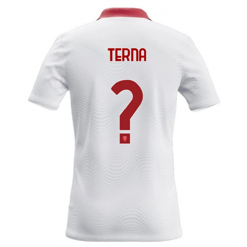 Danxen Hombre Camiseta Alessandro Terna #0 Blanco Rojo 2ª Equipación 2026/27 La Camisa