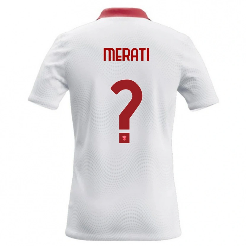 Danxen Hombre Camiseta Mattia Merati #0 Blanco Rojo 2ª Equipación 2026/27 La Camisa