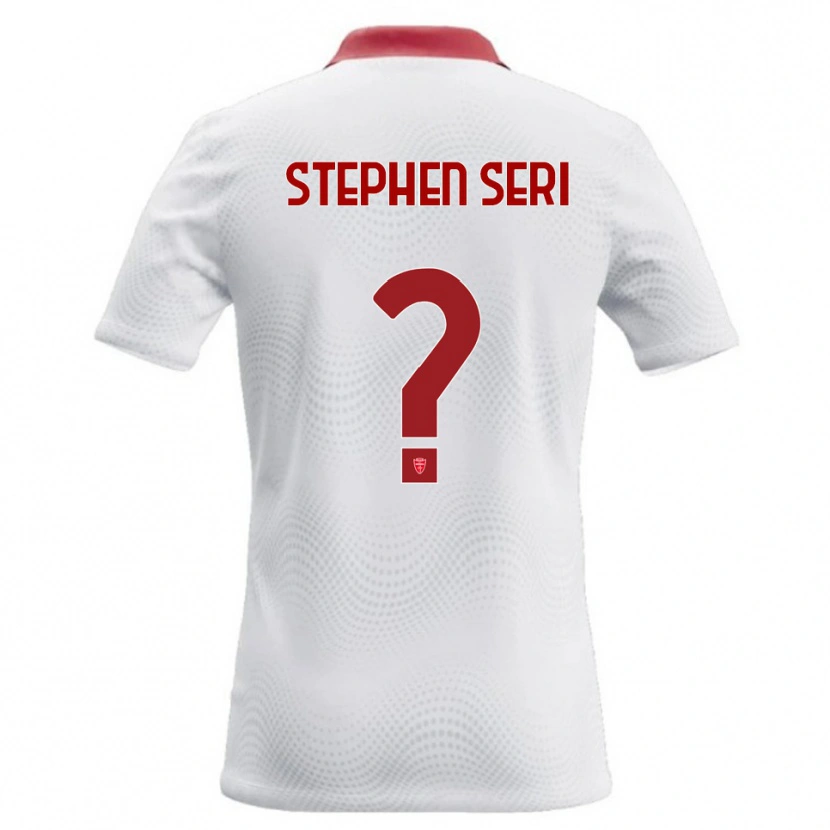 Danxen Hombre Camiseta Ange Stephen Seri #0 Blanco Rojo 2ª Equipación 2026/27 La Camisa