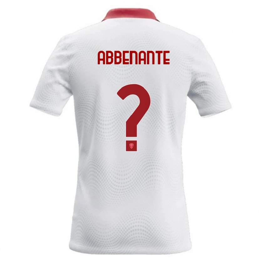 Danxen Hombre Camiseta Alessandro Abbenante #0 Blanco Rojo 2ª Equipación 2026/27 La Camisa
