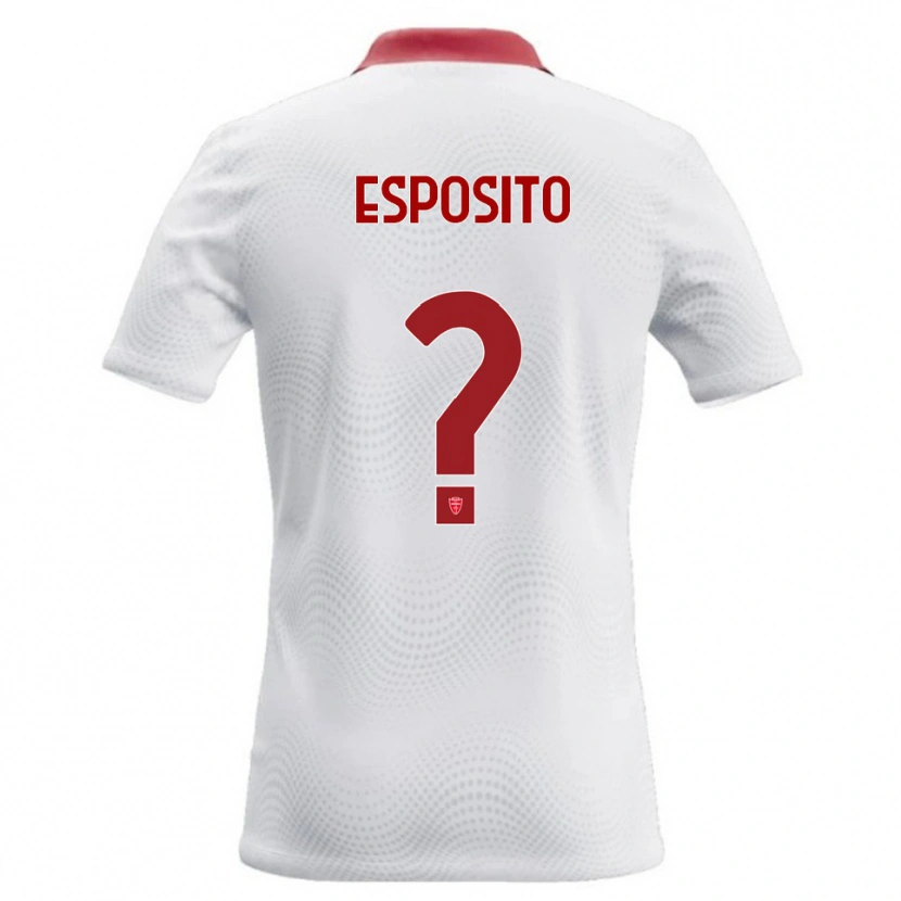 Danxen Hombre Camiseta Marco Esposito #0 Blanco Rojo 2ª Equipación 2026/27 La Camisa