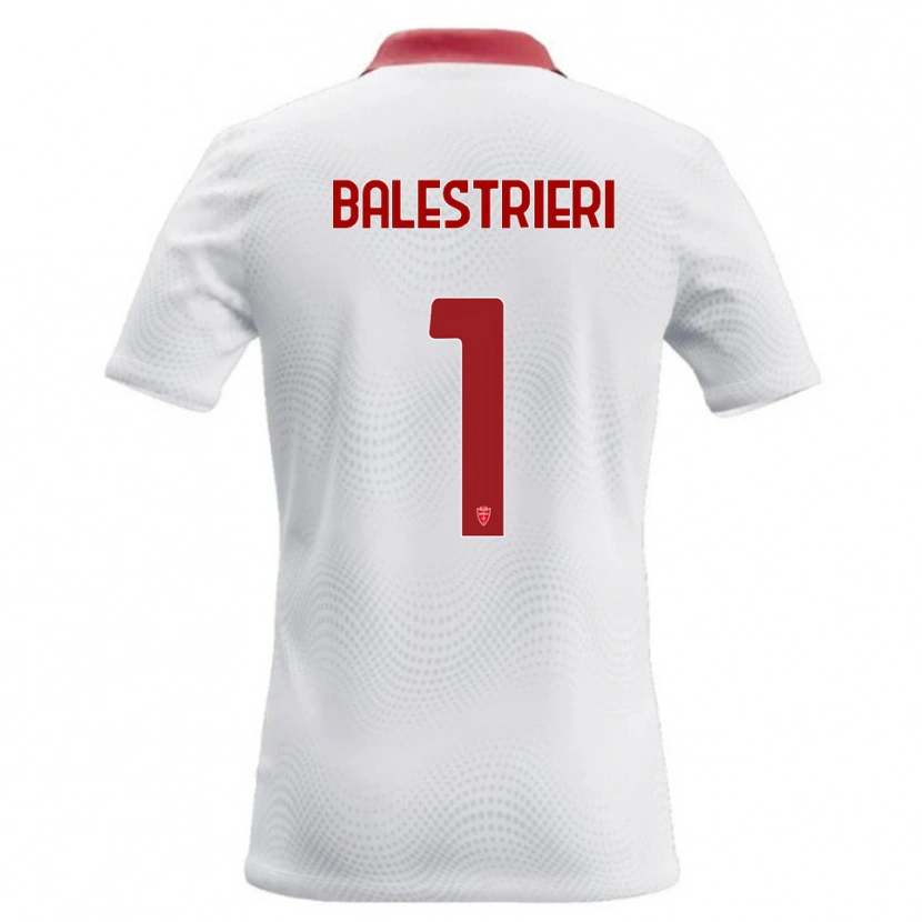 Danxen Hombre Camiseta Alessandro Balestrieri #1 Blanco Rojo 2ª Equipación 2026/27 La Camisa