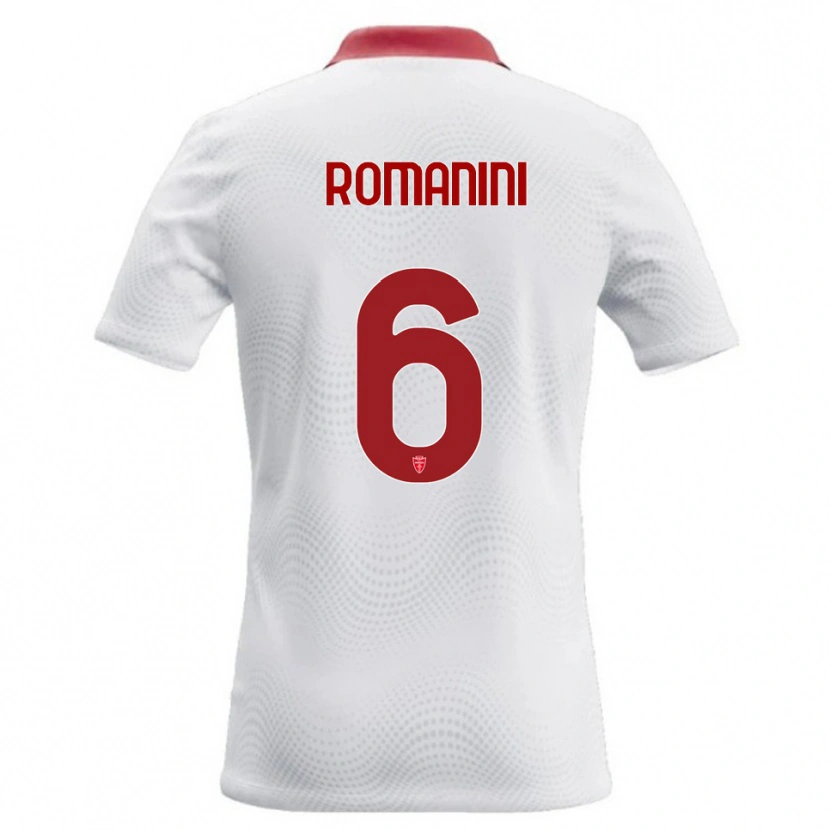 Danxen Hombre Camiseta Andrea Romanini #6 Blanco Rojo 2ª Equipación 2026/27 La Camisa