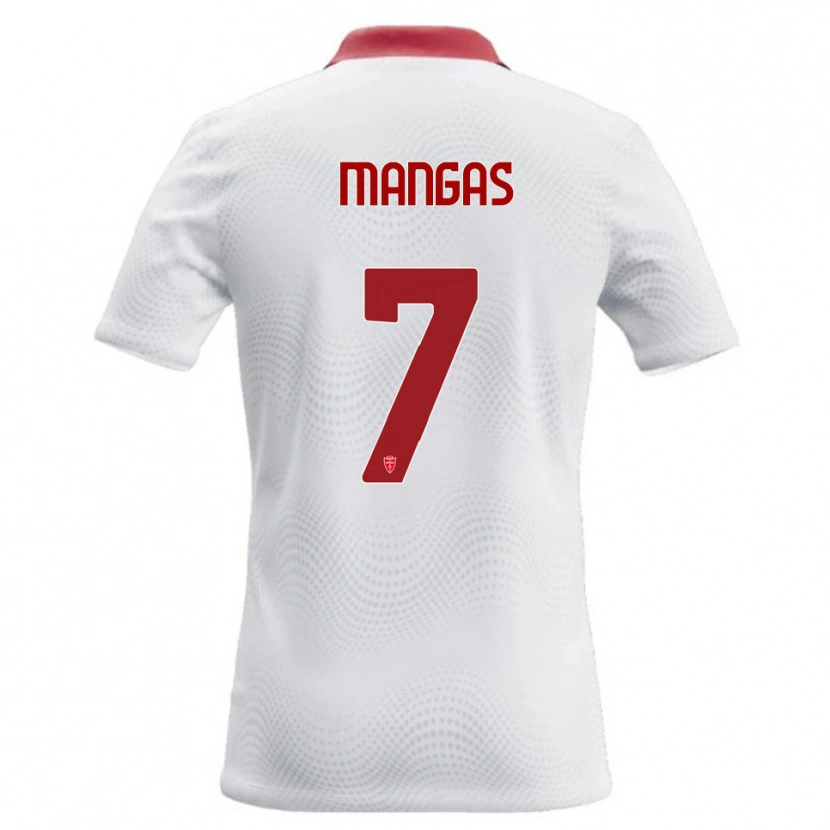 Danxen Hombre Camiseta Ricardo Mangas #7 Blanco Rojo 2ª Equipación 2026/27 La Camisa