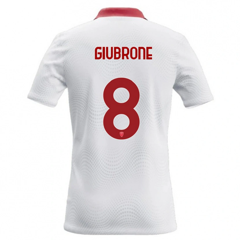 Danxen Hombre Camiseta Mario Giubrone #8 Blanco Rojo 2ª Equipación 2026/27 La Camisa