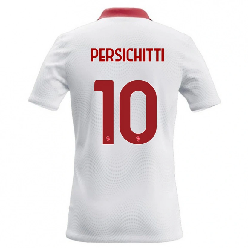 Danxen Hombre Camiseta Matteo Persichitti #10 Blanco Rojo 2ª Equipación 2026/27 La Camisa