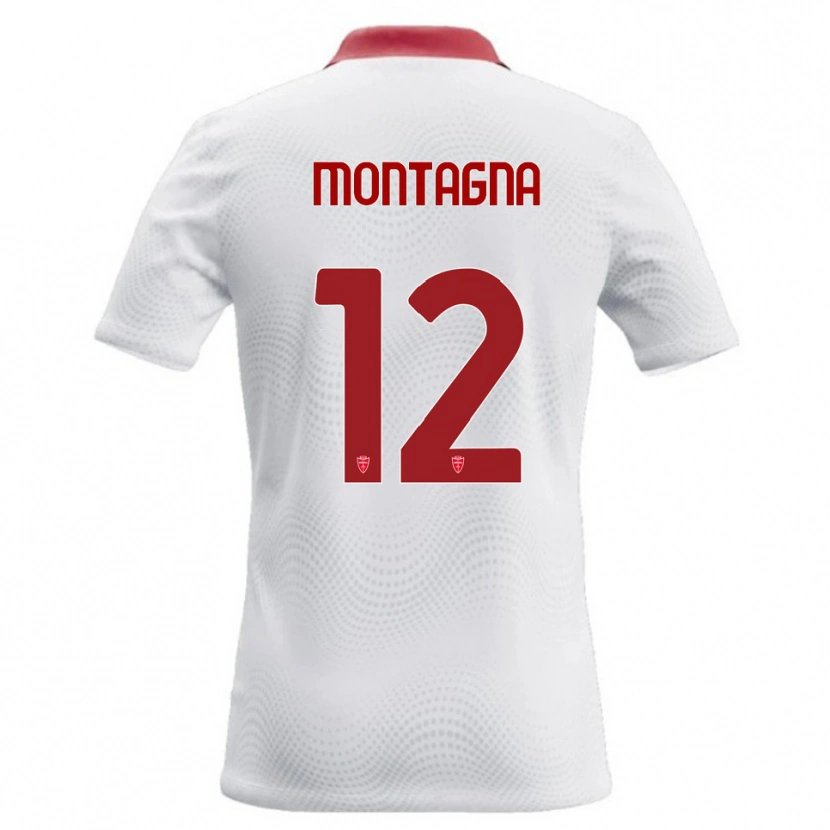 Danxen Hombre Camiseta Jacopo Montagna #12 Blanco Rojo 2ª Equipación 2026/27 La Camisa