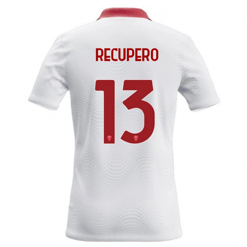 Danxen Hombre Camiseta Simone Recupero #13 Blanco Rojo 2ª Equipación 2026/27 La Camisa