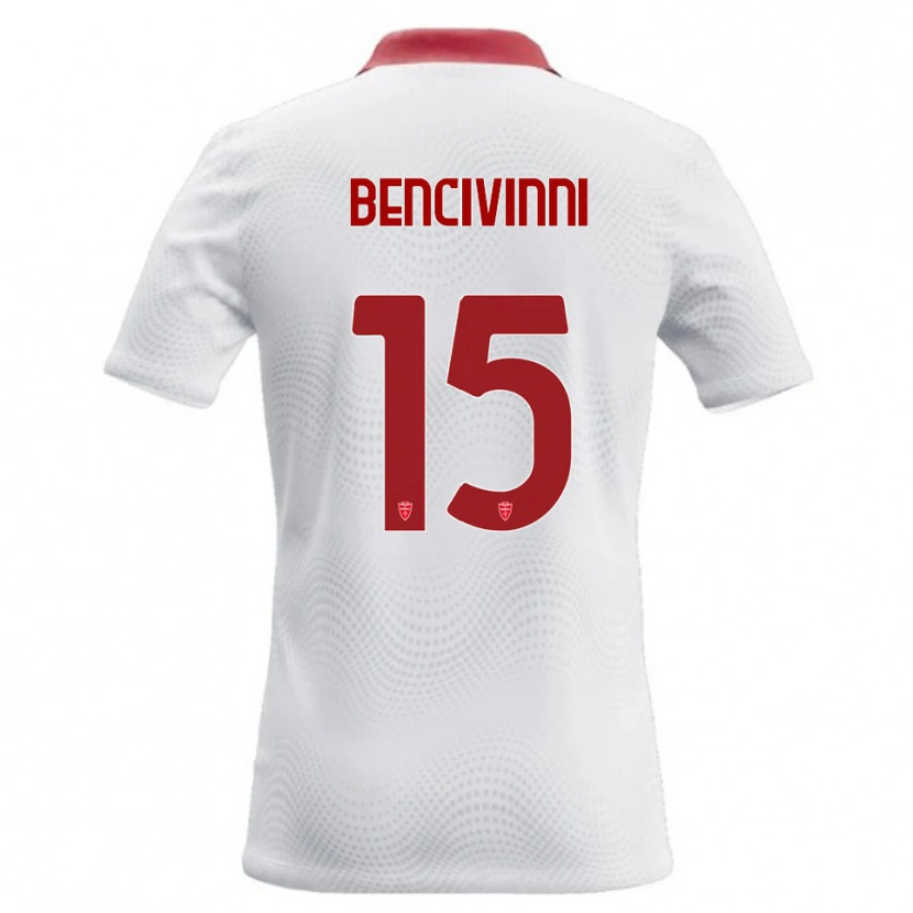 Danxen Hombre Camiseta Boris Bencivinni #15 Blanco Rojo 2ª Equipación 2026/27 La Camisa