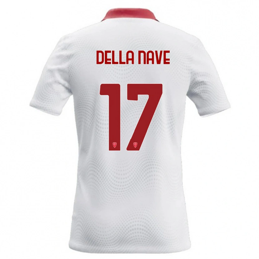 Danxen Hombre Camiseta Alex Ortolani Della Nave #17 Blanco Rojo 2ª Equipación 2026/27 La Camisa