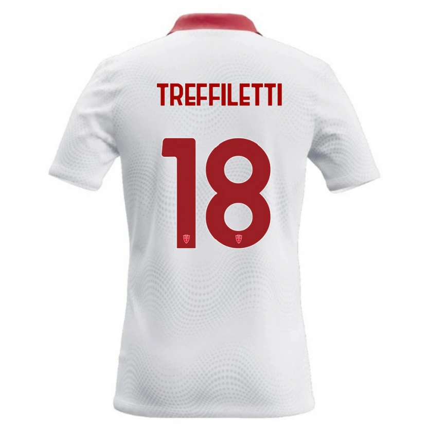Danxen Hombre Camiseta Danilo Treffiletti #18 Blanco Rojo 2ª Equipación 2026/27 La Camisa