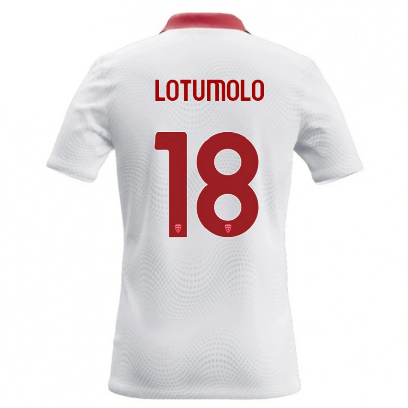 Danxen Hombre Camiseta Matteo Lotumolo #18 Blanco Rojo 2ª Equipación 2026/27 La Camisa