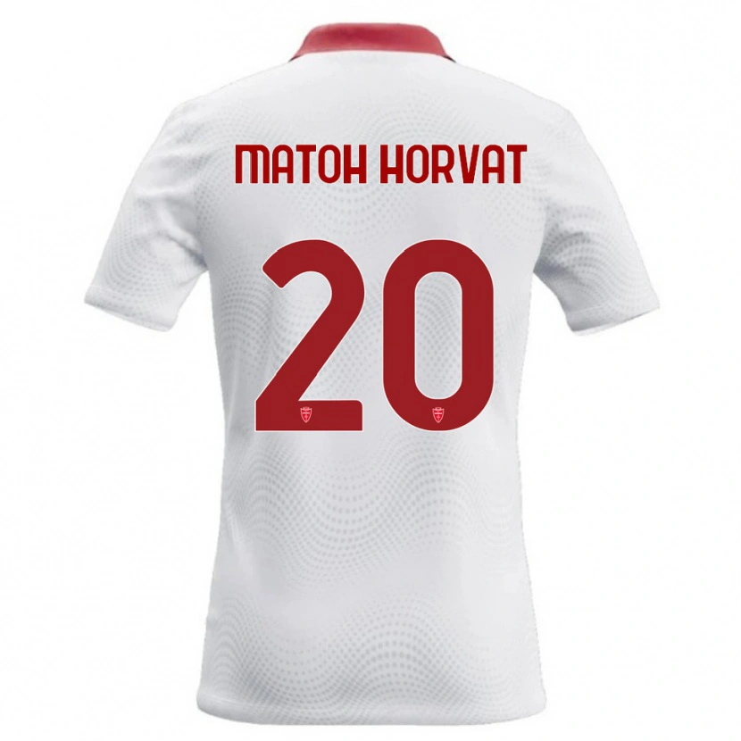 Danxen Hombre Camiseta Liam Matoh Horvat #20 Blanco Rojo 2ª Equipación 2026/27 La Camisa