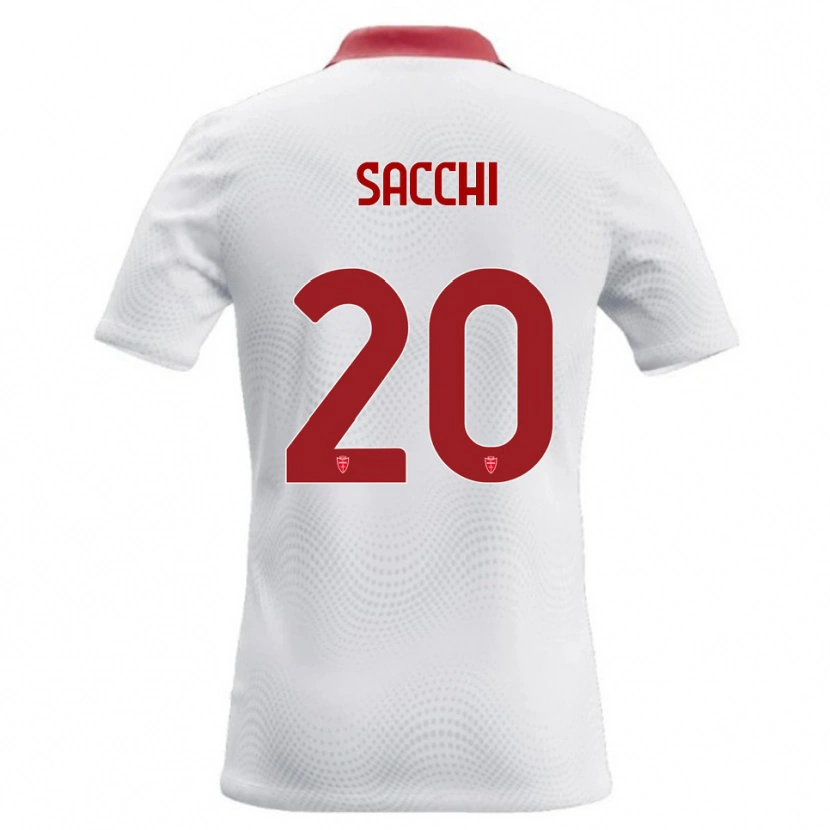 Danxen Hombre Camiseta Riccardo Sacchi #20 Blanco Rojo 2ª Equipación 2026/27 La Camisa