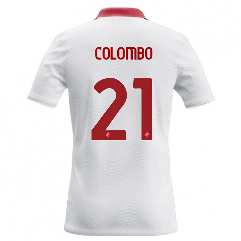Danxen Hombre Camiseta Leonardo Colombo #21 Blanco Rojo 2ª Equipación 2026/27 La Camisa