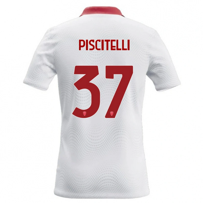 Danxen Hombre Camiseta Pasquale Piscitelli #37 Blanco Rojo 2ª Equipación 2026/27 La Camisa