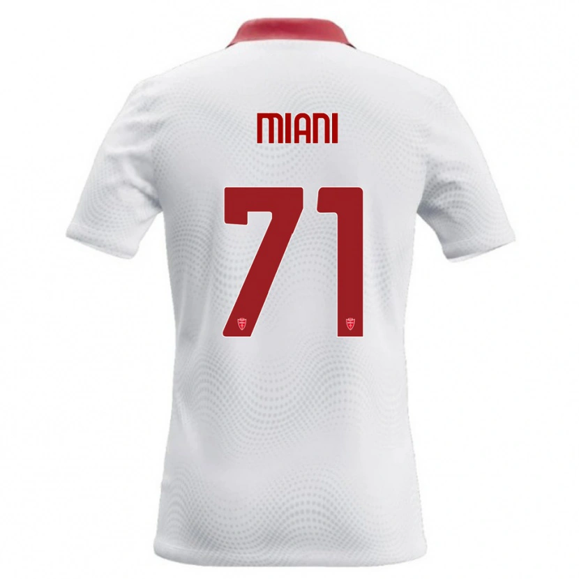 Danxen Hombre Camiseta Arthur Miani #71 Blanco Rojo 2ª Equipación 2026/27 La Camisa