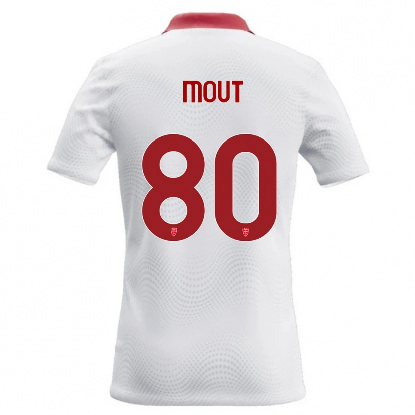 Danxen Hombre Camiseta Mathis Mout #80 Blanco Rojo 2ª Equipación 2026/27 La Camisa