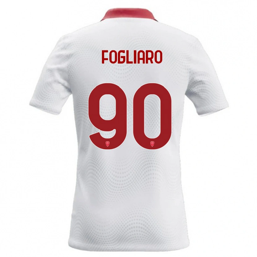 Danxen Hombre Camiseta Christian Fogliaro #90 Blanco Rojo 2ª Equipación 2026/27 La Camisa