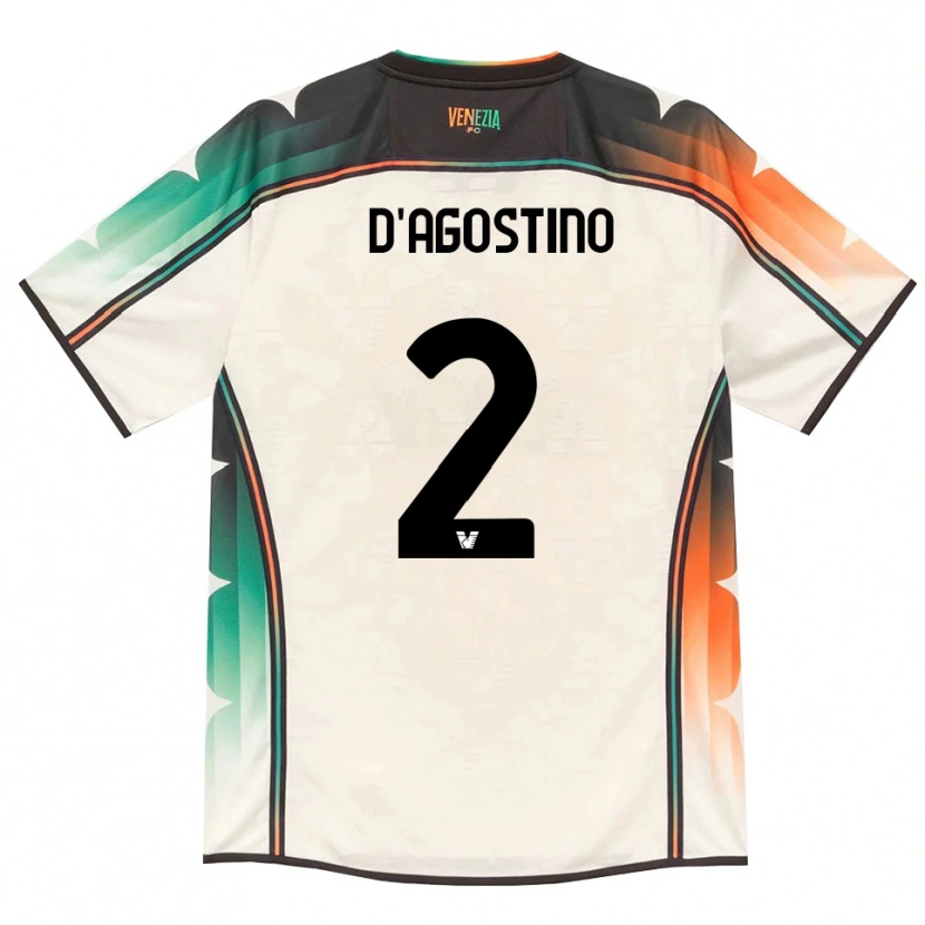 Danxen Hombre Camiseta Nicolò D'agostino #2 Oldlace Naranja Verde 2ª Equipación 2026/27 La Camisa
