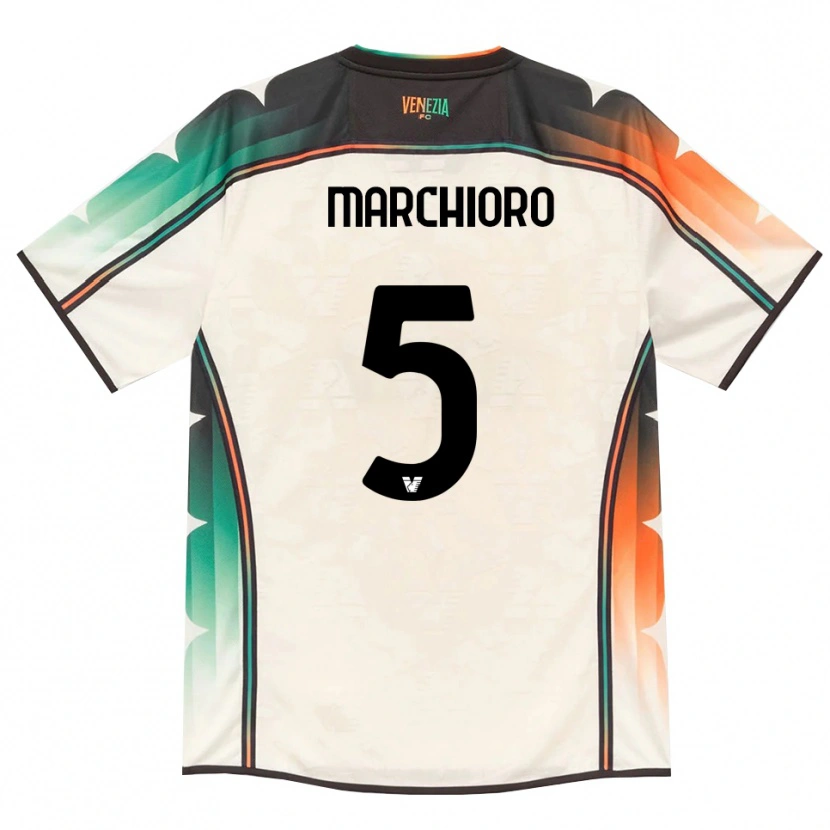 Danxen Hombre Camiseta Lorenzo Marchioro #5 Oldlace Naranja Verde 2ª Equipación 2026/27 La Camisa