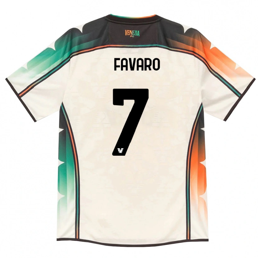 Danxen Hombre Camiseta Federico Favaro #7 Oldlace Naranja Verde 2ª Equipación 2026/27 La Camisa