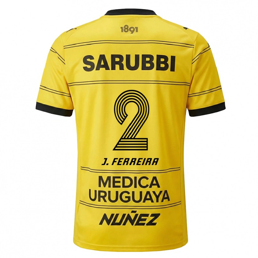 Danxen Hombre Camiseta Joaquín Ferreira #2 Amarillo Negro 2ª Equipación 2026/27 La Camisa