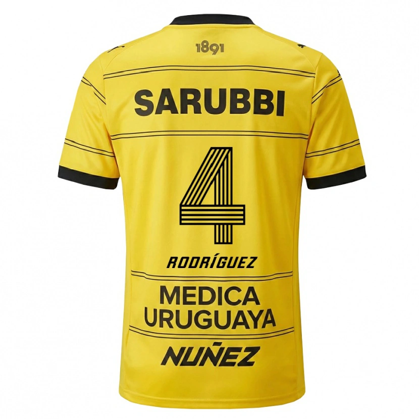 Danxen Hombre Camiseta Guzmán Rodríguez #4 Amarillo Negro 2ª Equipación 2026/27 La Camisa