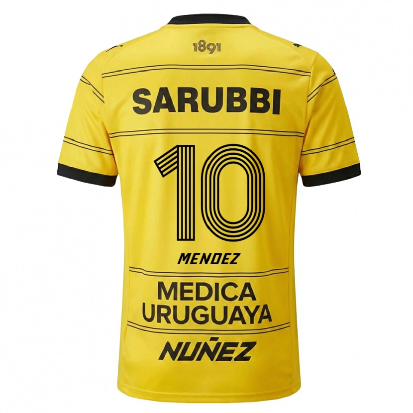 Danxen Hombre Camiseta Kevin Méndez #10 Amarillo Negro 2ª Equipación 2026/27 La Camisa