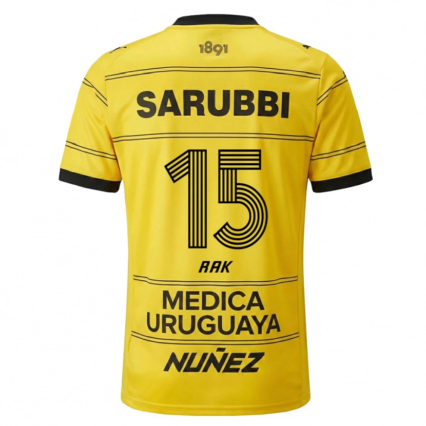 Danxen Hombre Camiseta Yonatthan Rak #15 Amarillo Negro 2ª Equipación 2026/27 La Camisa