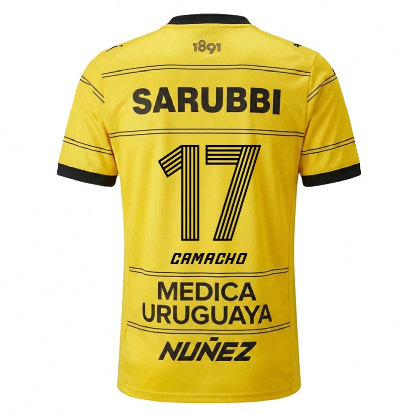 Danxen Hombre Camiseta Sebastián Camacho #17 Amarillo Negro 2ª Equipación 2026/27 La Camisa