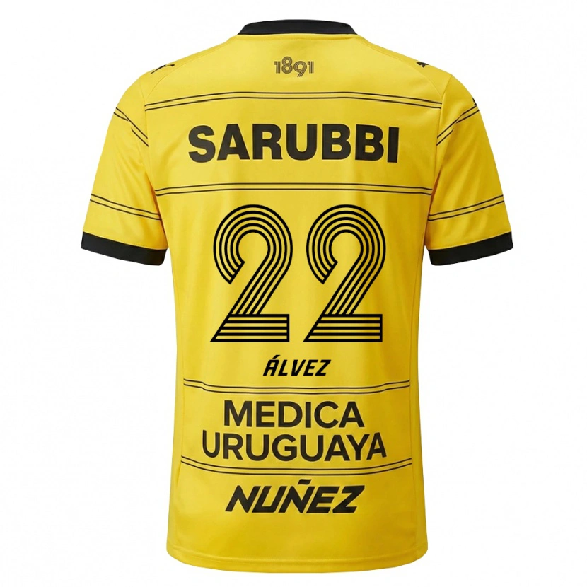 Danxen Hombre Camiseta Facundo Álvez #22 Amarillo Negro 2ª Equipación 2026/27 La Camisa