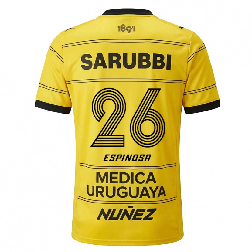 Danxen Hombre Camiseta Thiago Espinosa #26 Amarillo Negro 2ª Equipación 2026/27 La Camisa