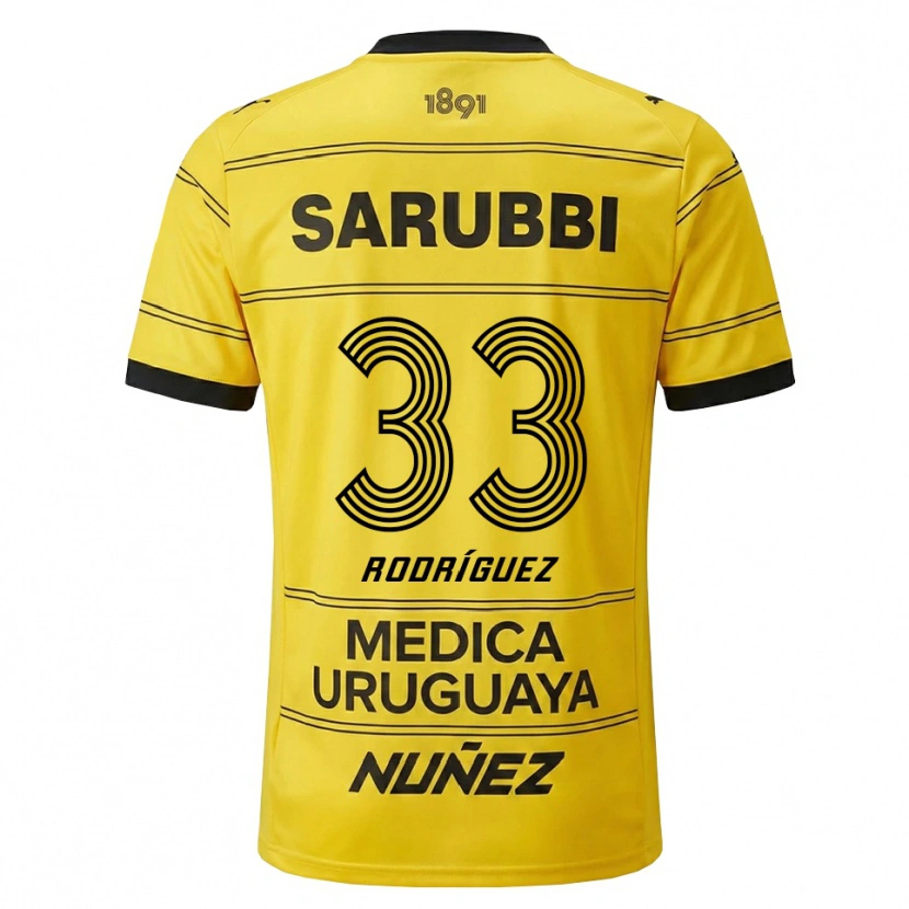 Danxen Hombre Camiseta Jonathan Rodríguez #33 Amarillo Negro 2ª Equipación 2026/27 La Camisa