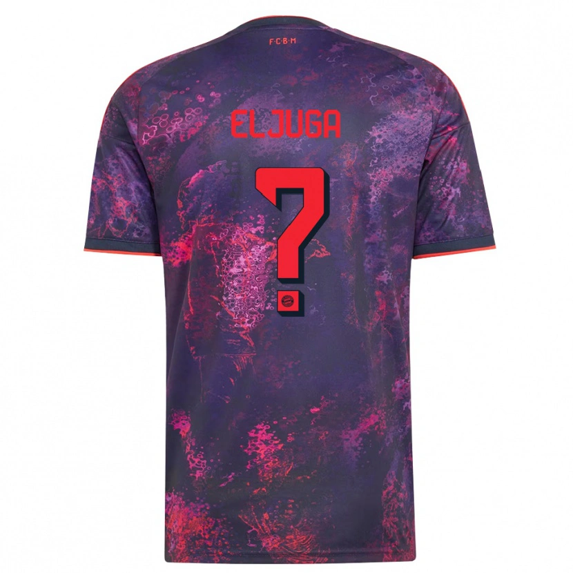 Danxen Hombre Camiseta Gabriel Eljuga #0 Rojo Morado Equipación Tercera 2026/27 La Camisa