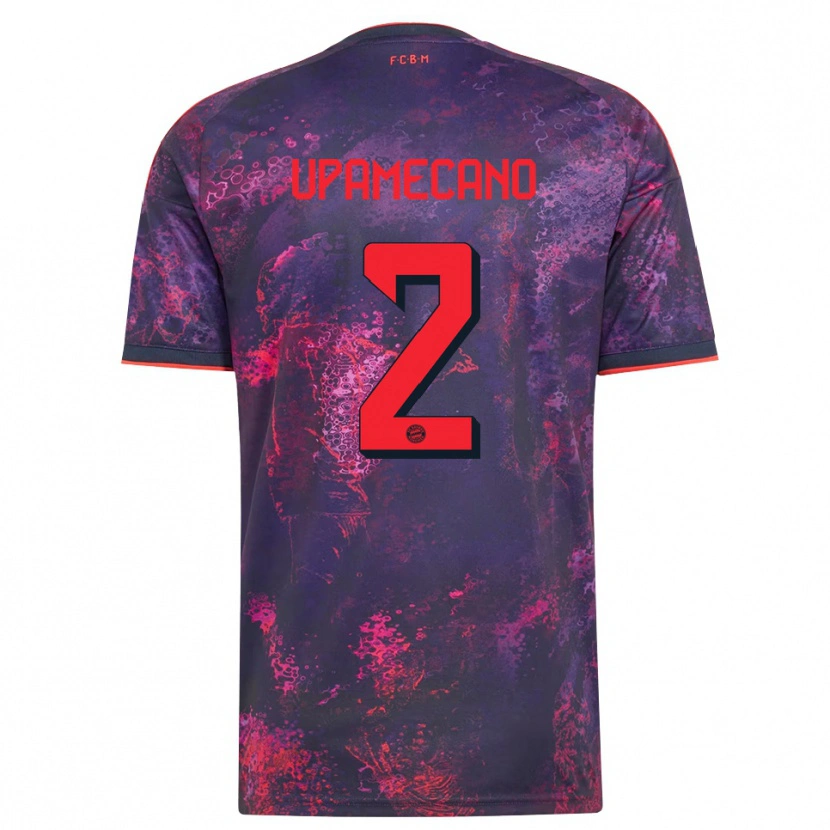Danxen Hombre Camiseta Dayot Upamecano #2 Rojo Morado Equipación Tercera 2026/27 La Camisa