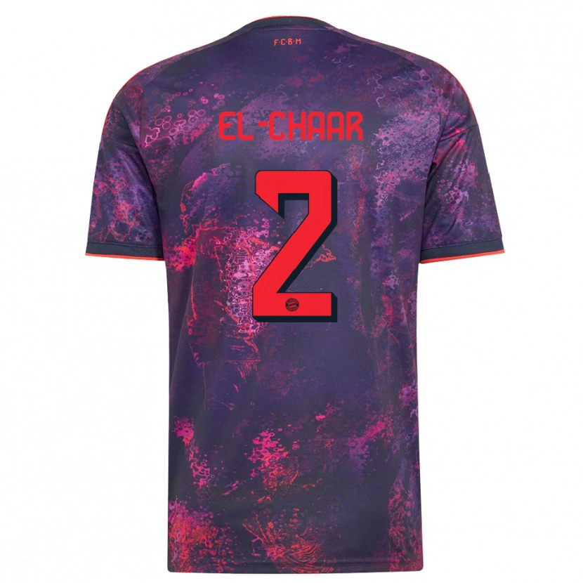 Danxen Hombre Camiseta Adam El-Chaar #2 Rojo Morado Equipación Tercera 2026/27 La Camisa