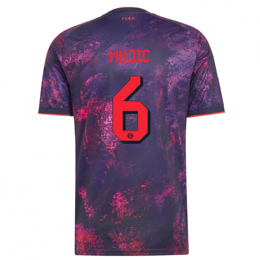 Danxen Hombre Camiseta Tarik Mujic #6 Rojo Morado Equipación Tercera 2026/27 La Camisa
