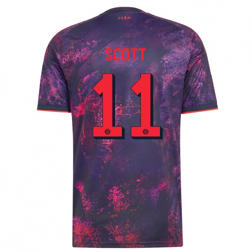 Danxen Hombre Camiseta Michael Scott #11 Rojo Morado Equipación Tercera 2026/27 La Camisa